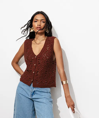Embroidered cotton top - Ecru print